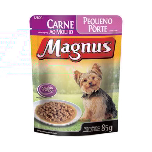 Sachê Magnus Carne Cães Adultos Raças Pequenas 85g