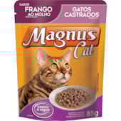 Sachê Magnus Cat Frango Gatos Adultos Castrados 85g