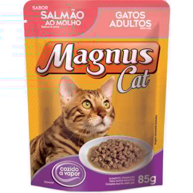 Sachê Magnus Cat Salmão Gatos Adultos 85g