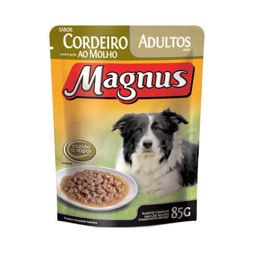 Sachê Magnus Cordeiro ao Molho Cães Adultos 85g