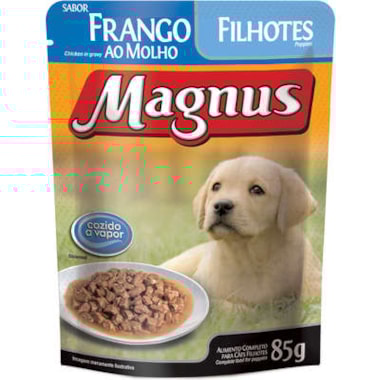 Sachê Magnus Frango Cães Filhotes 85g