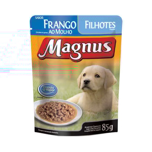 Sachê Magnus Frango Cães Filhotes 85g