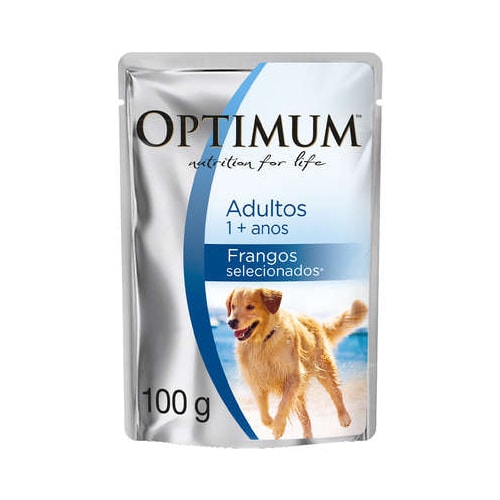 Sachê Optimum Frango Cães Adultos Raças Media e Grandes 100g