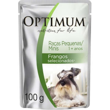Sachê Optimum Frango Cães Adultos Raças Mini e Pequenas 100g
