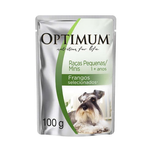 Sachê Optimum Frango Cães Adultos Raças Mini e Pequenas 100g