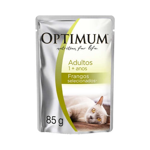 Sachê Optimum Frango Gatos Adultos 85g