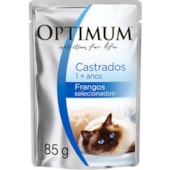 Sachê Optimum Frango Gatos Adultos Castrados 85g
