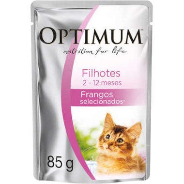 Sachê Optimum Frango Gatos Filhotes 85g
