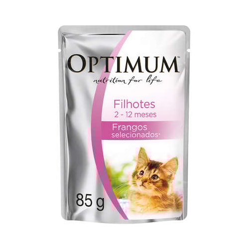 Sachê Optimum Frango Gatos Filhotes 85g