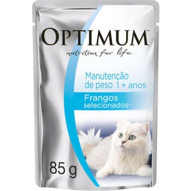 Sachê Optimum Manutenção de Peso Frango Gatos Adultos 85g