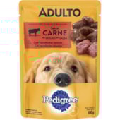 Sachê Pedigree Carne ao Molho Cães Adultos Raças Medias 100g