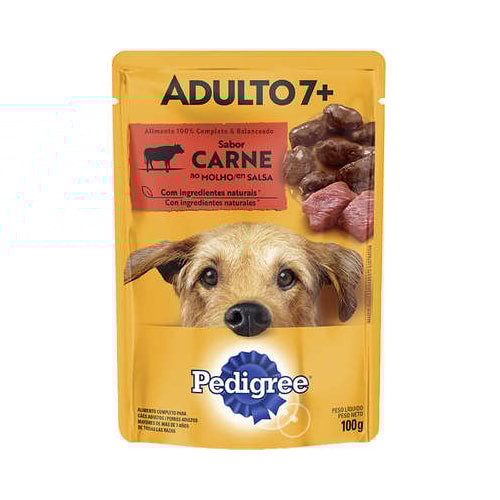 Sachê Pedigree Carne ao Molho Cães Sênior +7 100g