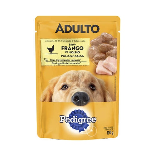 Sachê Pedigree Frango ao Molho Cães Adultos 100g