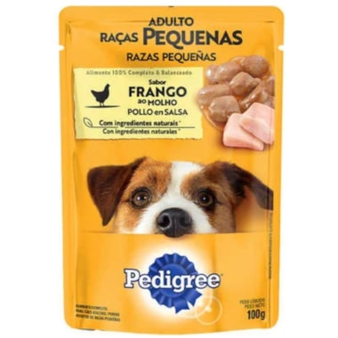 Sachê Pedigree Frango ao Molho Cães Adultos Raças Pequenas 100g