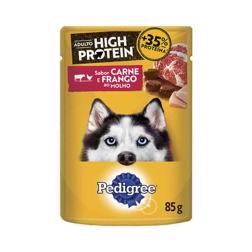 Sachê Pedigree High Protein Carne Frango Cães Adultos 85g