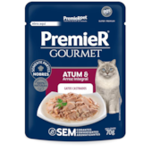 Sachê Premier Gourmet Atum Arroz Integral Gatos Adultos Castrados 70g