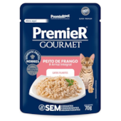 Sachê Premier Gourmet Frango Arroz Integral Gatos Filhotes 70g