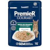 Sachê Premier Gourmet Frango Gatos Adultos Castrados 70g