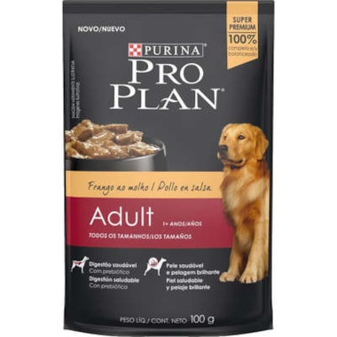Sachê Pro Plan Frango Cães Adultos 100g