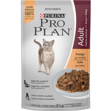 Sachê Pro Plan Frango Gatos Adultos 85g