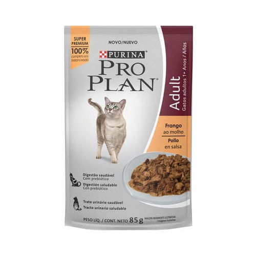 Sachê Pro Plan Frango Gatos Adultos 85g