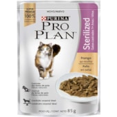 Sachê Pro Plan Frango Sterilised Gatos Adultos Castrados 85g