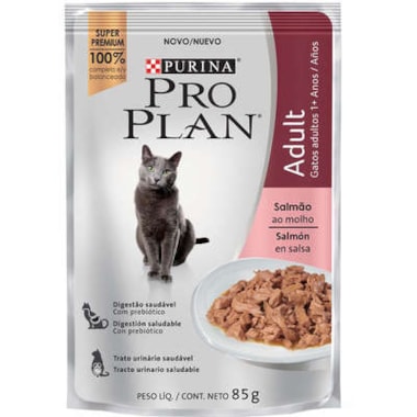 Sachê Pro Plan Salmão Gatos Adultos 85g