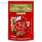 Sachê Purina One Multi Proteínas Carne, Frango Cordeiro Cães Adultos 85g