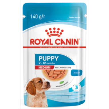 Sachê Royal Canin Medium Cães Filhotes Raças Medias 140g