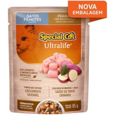 Sachê Special Cat Ultralife Frango Gatos Filhotes 85g