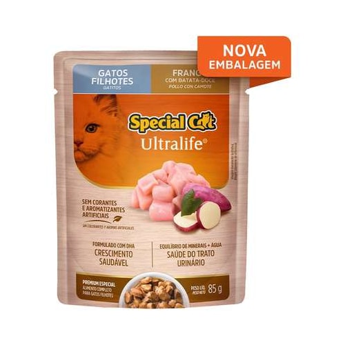 Sachê Special Cat Ultralife Frango Gatos Filhotes 85g