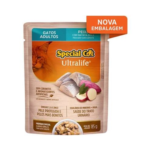 Sachê Special Cat Ultralife Peixe Gatos Adultos 85g