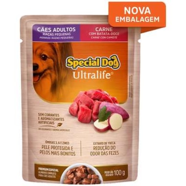Sachê Special Dog Ultralife Carne Cães Adultos Raças Pequenas 100g