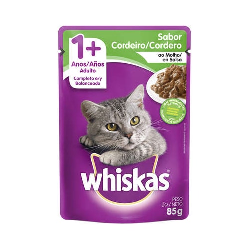 Sachê Whiskas Cordeiro Gatos Adultos 85g