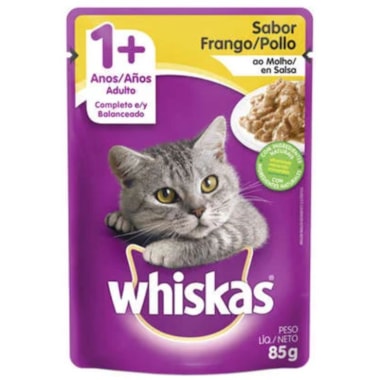 Sachê Whiskas Frango Gatos Adultos 85g