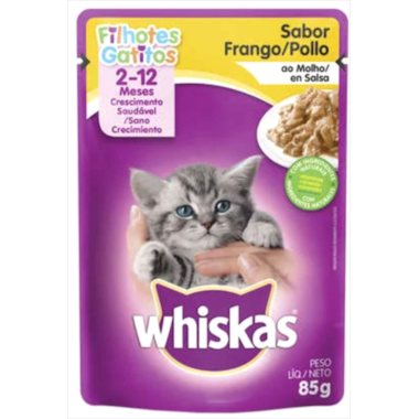 Sachê Whiskas Frango Gatos Filhotes 85g
