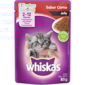 Sachê Whiskas Jelly Carne Gatos Filhotes 85g
