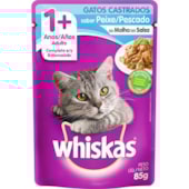 Sachê Whiskas Peixe Gatos Adultos Castrados 85g
