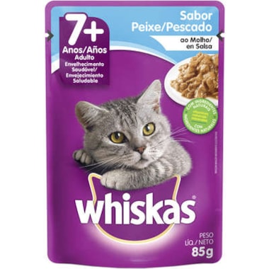 Sachê Whiskas Peixe Gatos Sênior +7 85g