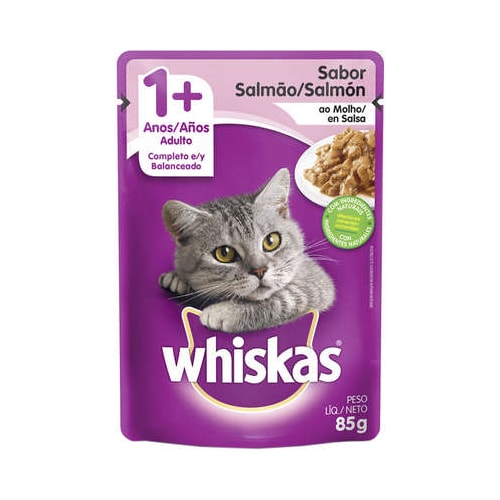 Sachê Whiskas Salmão Gatos Adultos 85g