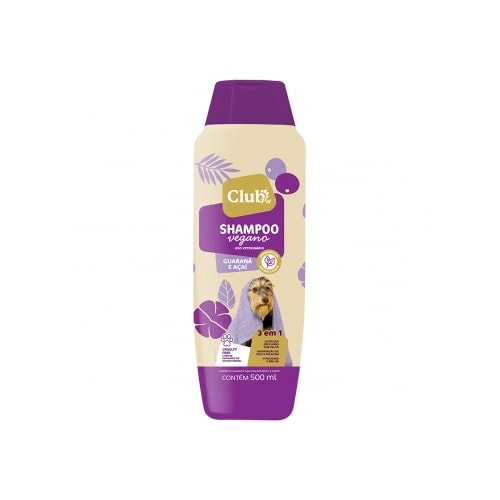 Shampoo Club Pet Vegano Açaí e Guaraná 3 em 1 500ml