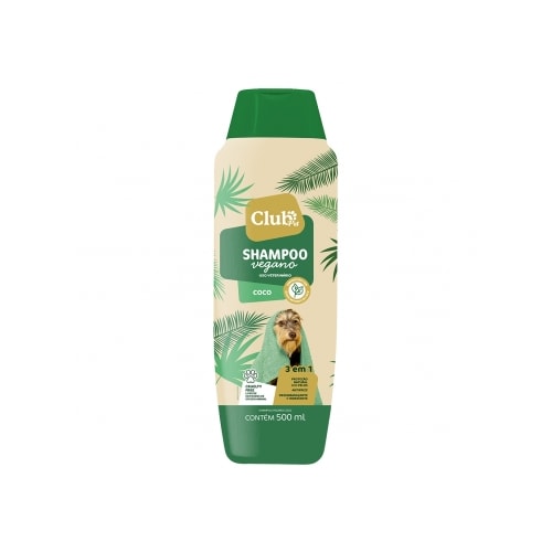 Shampoo Club Pet Vegano Coco 3 em 1 500ml