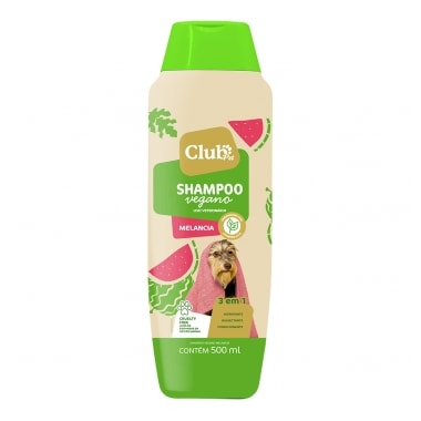 Shampoo Club Pet Vegano Melancia 3 em 1 500ml
