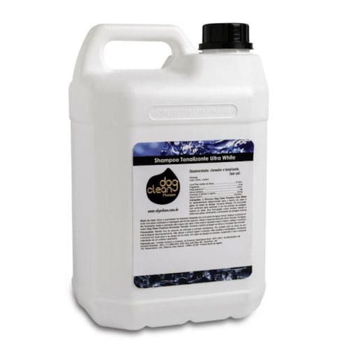 Shampoo Dog Clean Profissional Tonalizante Ultra White 5L