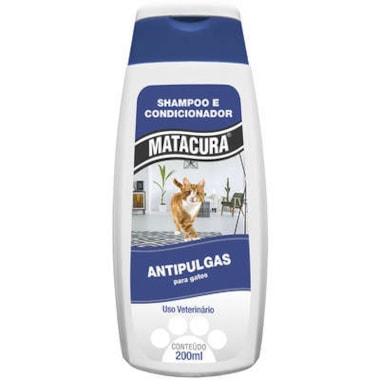 Shampoo e Condicionador Antipulgas Matacura Gatos 200ml