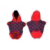 Suéter Club Pet Soft com Capuz e Bolso Estampado Pequeno