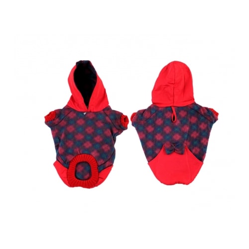 Suéter Club Pet Soft com Capuz e Bolso Estampado Pequeno