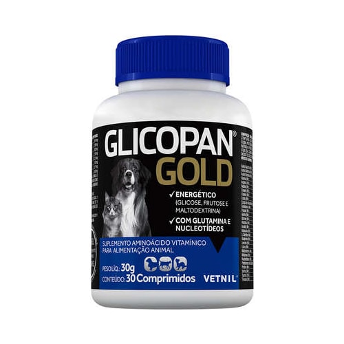 Suplemento Alimentar Glicopan Gold com 30 comprimidos