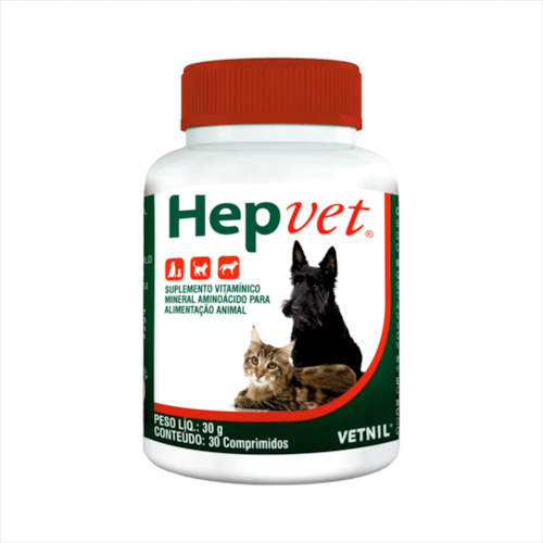 Suplemento Alimentar Hepvet com 30 comprimidos