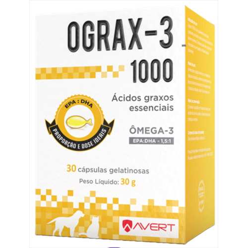 Suplemento Alimentar Ograx-3 1000mg com 30 capsulas